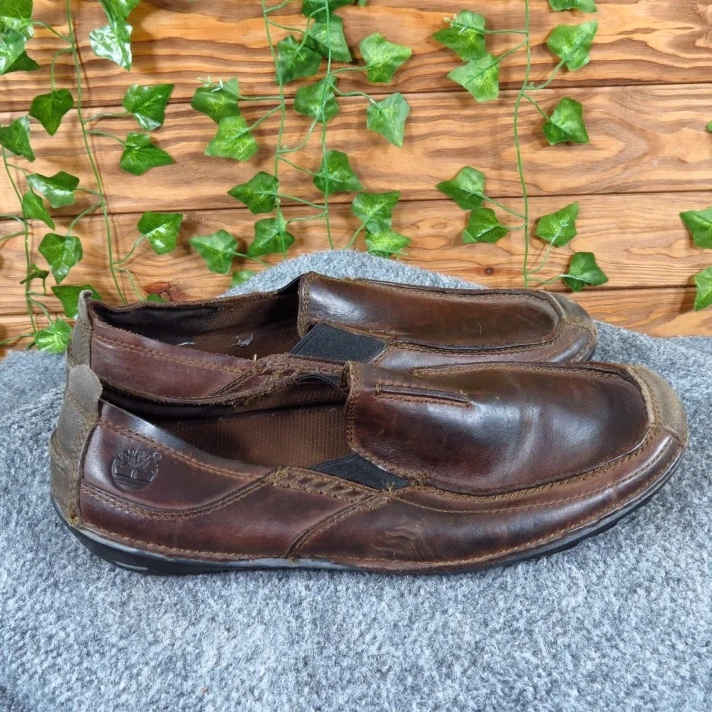 Timberland Mt. Kisco Mens Slip On Loafer Size 8‎ Casual Walking Brown Leather